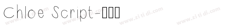 Chloe Script字体转换